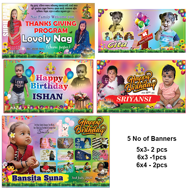 Christian Birthday Banner 5no banner