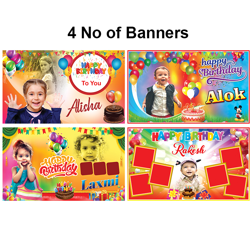 Birthday Banner 1st Birthday PSD